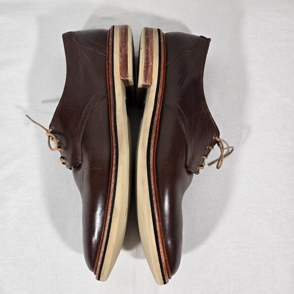 ALLEN EDMONDS Old Money BROWN Leather Plain Toe Derby Oxford Casual Shoe Size13D - Picture 13 of 17